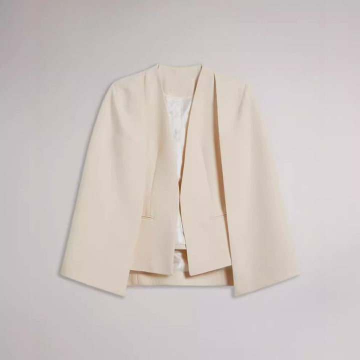Women's kimono-inspired cape blazer in flowing tailoring look Mune Fashion