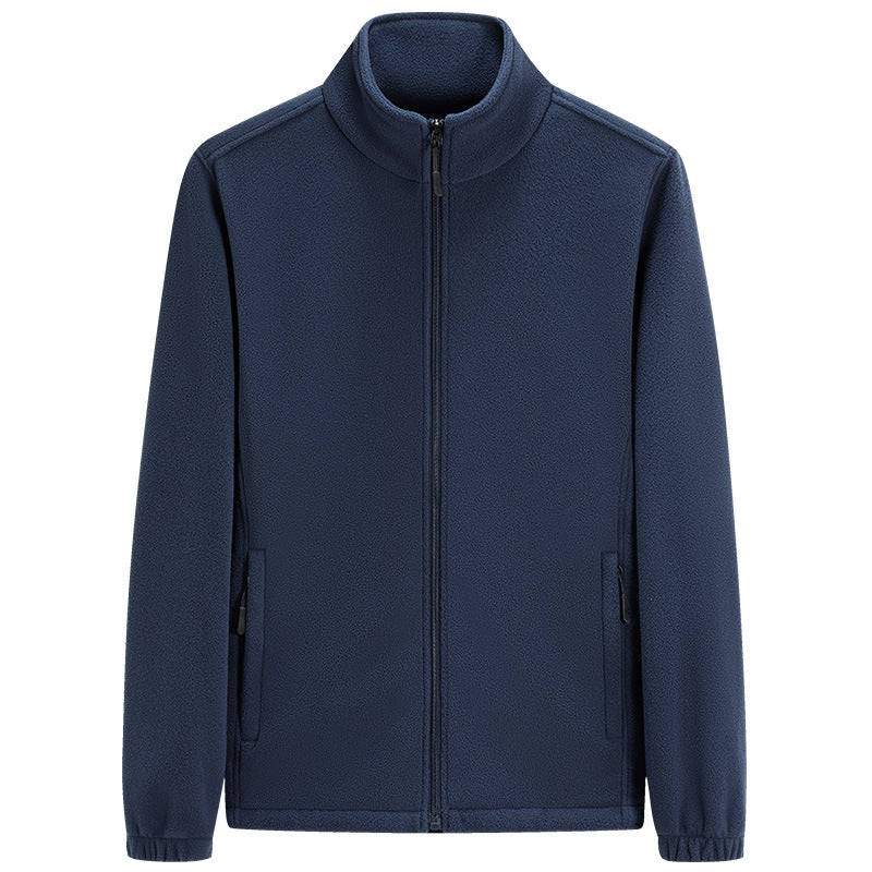 Unisex Lightweight Fleece Zip Jacket with Standing Collar, Elastic Cuffs & Clean Design Mune Fashion