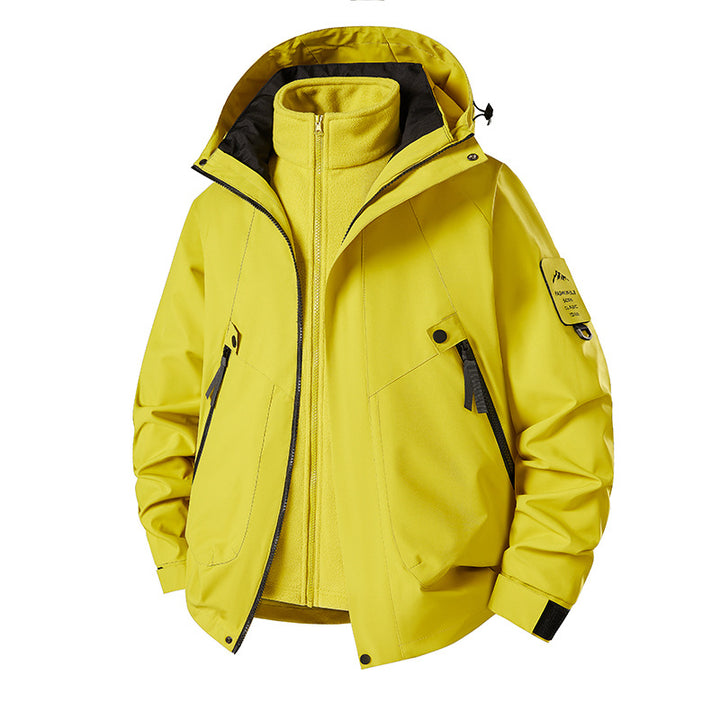 Men's 3-in-1 Softshell Parka with removable fleece inner jacket and technical hood Mune Fashion