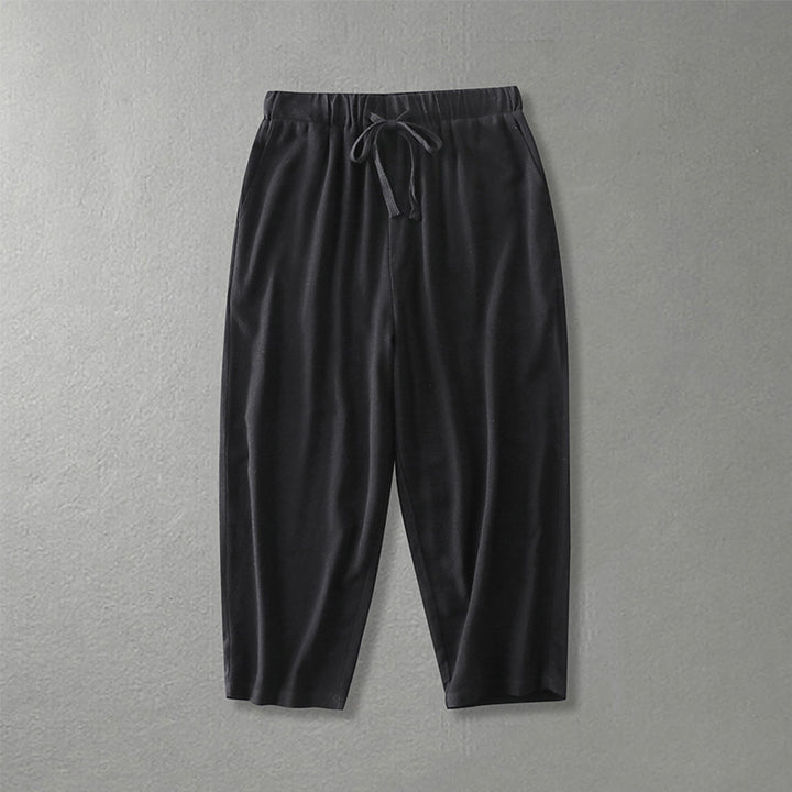 Women's loosely cut leisure pants with elastic waistband and drawstring Mune Fashion