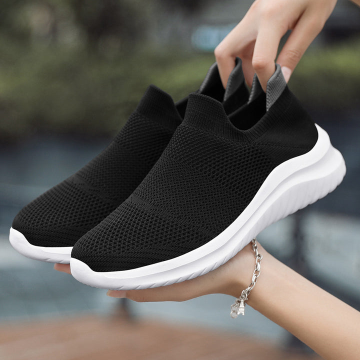 Unisex nan breathable knitted slip-on sneakers with ergonomic memory insole Mune Fashion