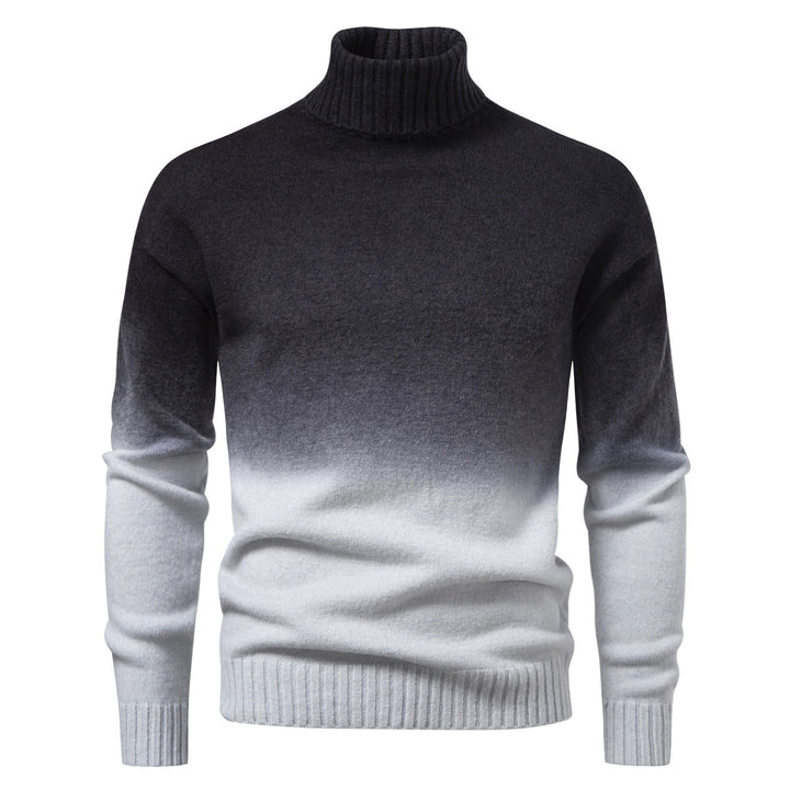 Men's Turtle Neck Sweater with Gentle Gradient and Fine Knit Quality Mune Fashion