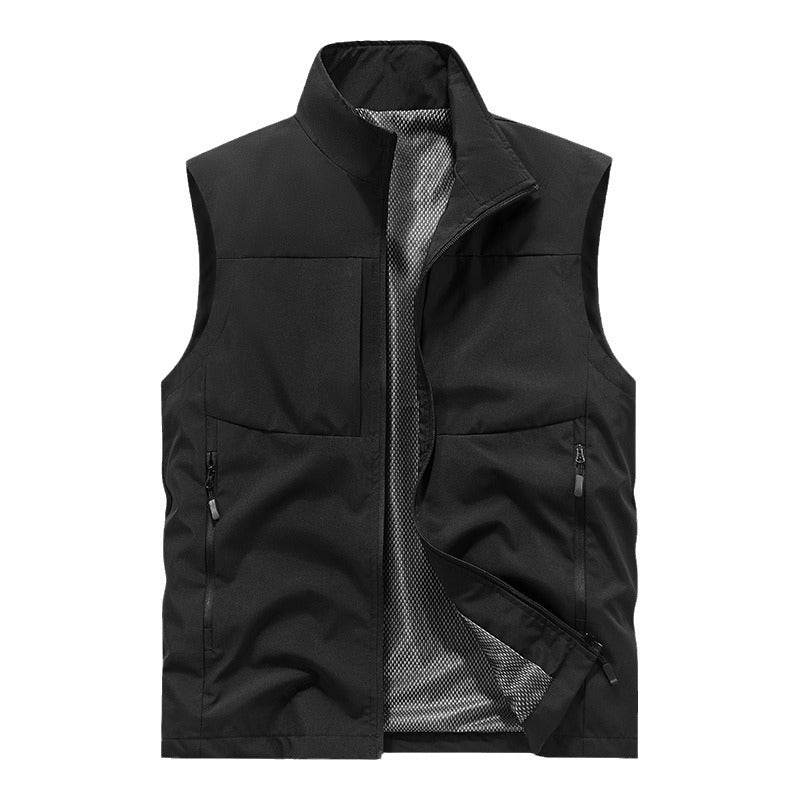Men's lightweight windproof outdoor vest with breathable mesh lining and concealed zip pockets Mune Fashion