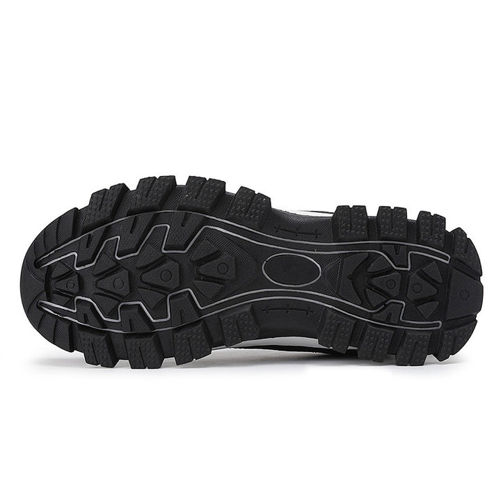Men's robust laced casual sneakers with deep stud profile, padded shaft and practical pull tab Mune Fashion