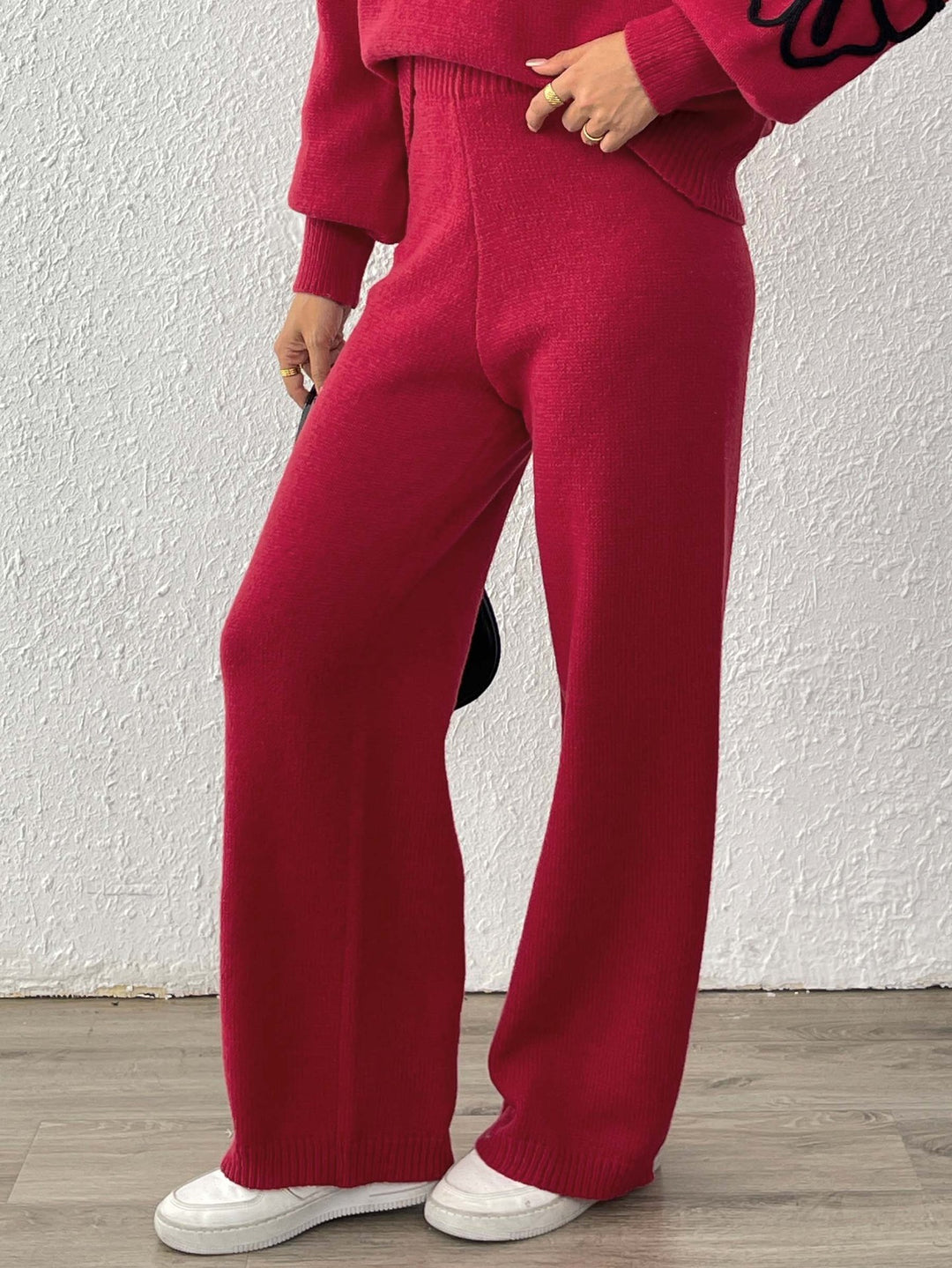 Women Wide Knit Pants Mune Fashion