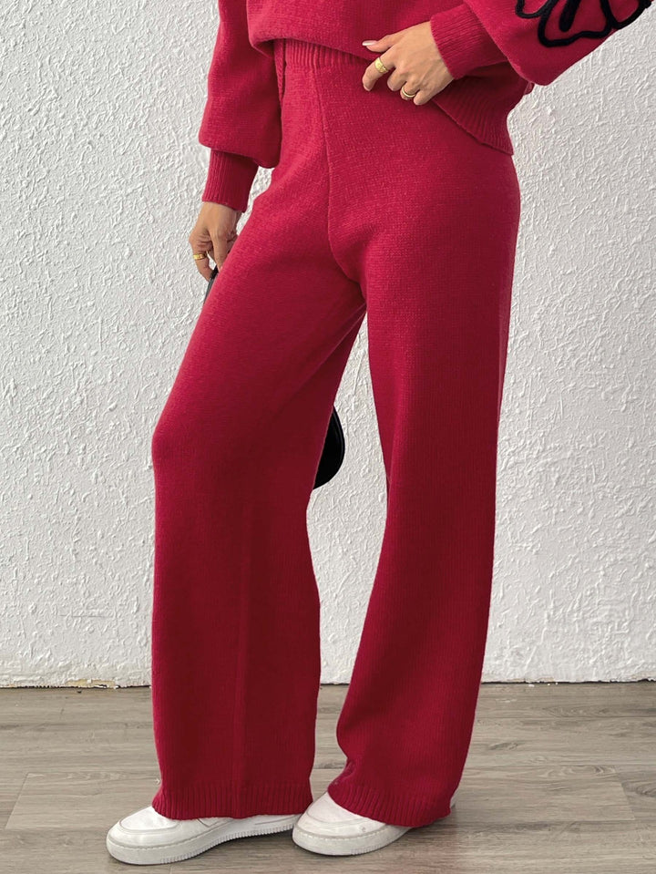 Women Wide Knit Pants Mune Fashion