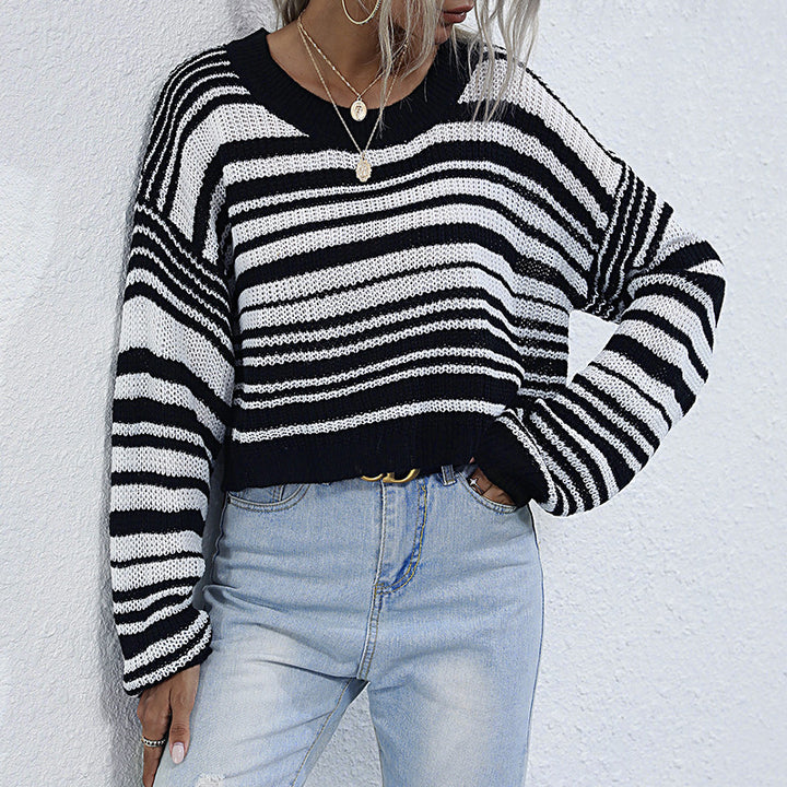 Women Casual Knit Sweater with Oversized Fit Mune Fashion