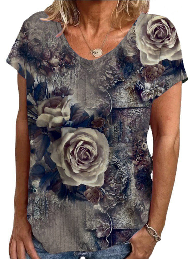 Ladies Loose Blouse with Colorful Paisley Pattern Mune Fashion