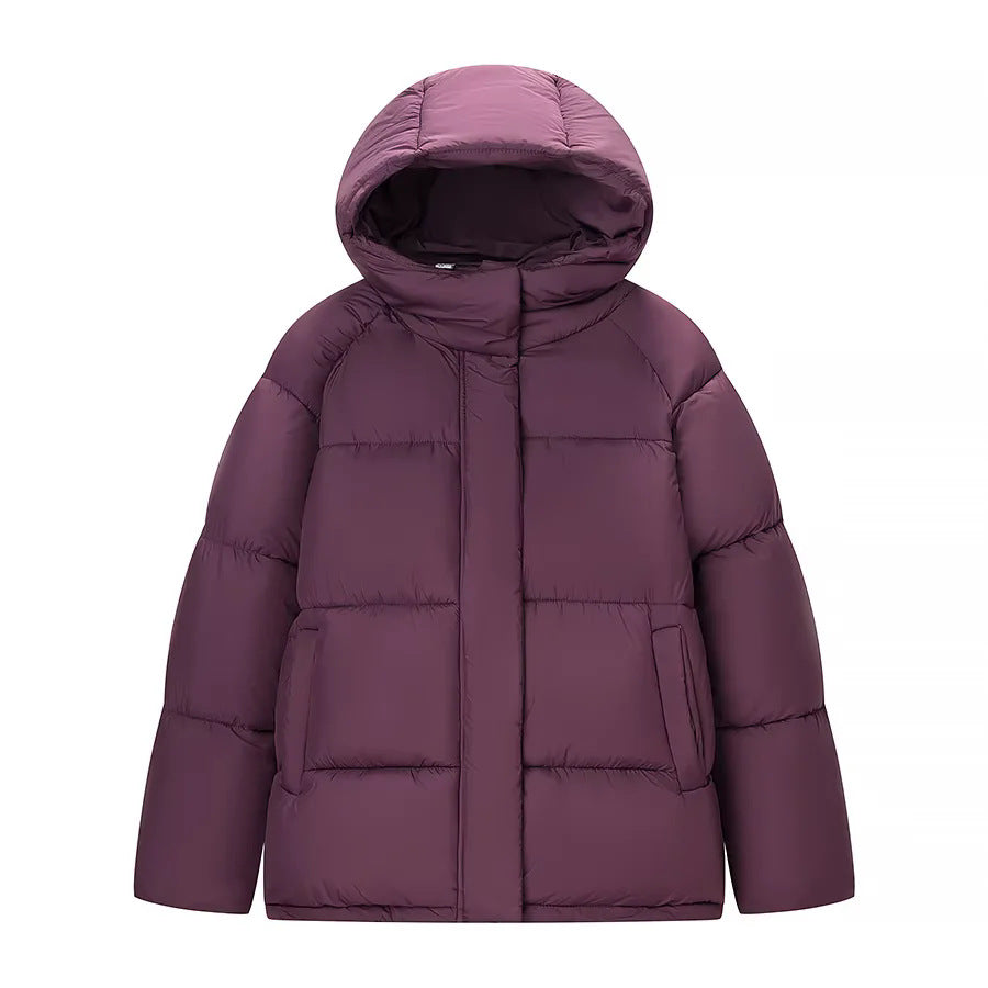 Women's non-quilted hooded puffer jacket in oversized boxy cut Mune Fashion