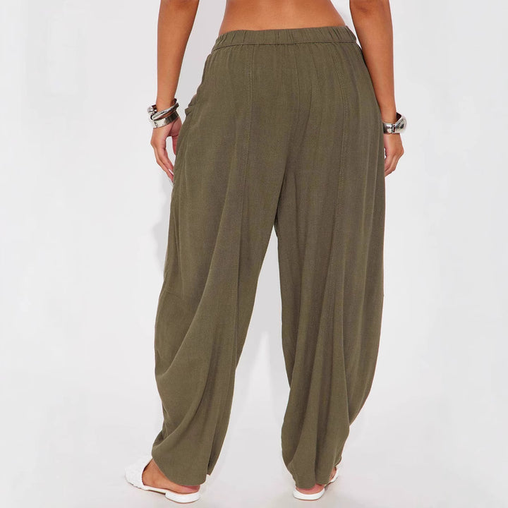 Women's Wide Relaxed Pants with High Comfort Waistband, Deep Side Pockets & Loose Palazzo Fit Mune Fashion