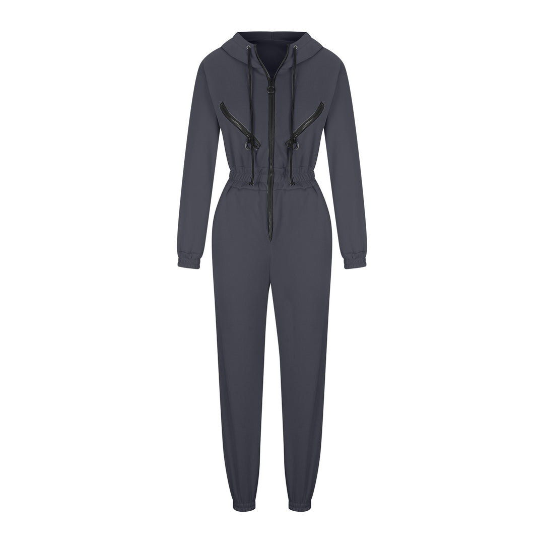 Women's short half-zip loungewear set with elastic waistband and oversized fit Mune Fashion