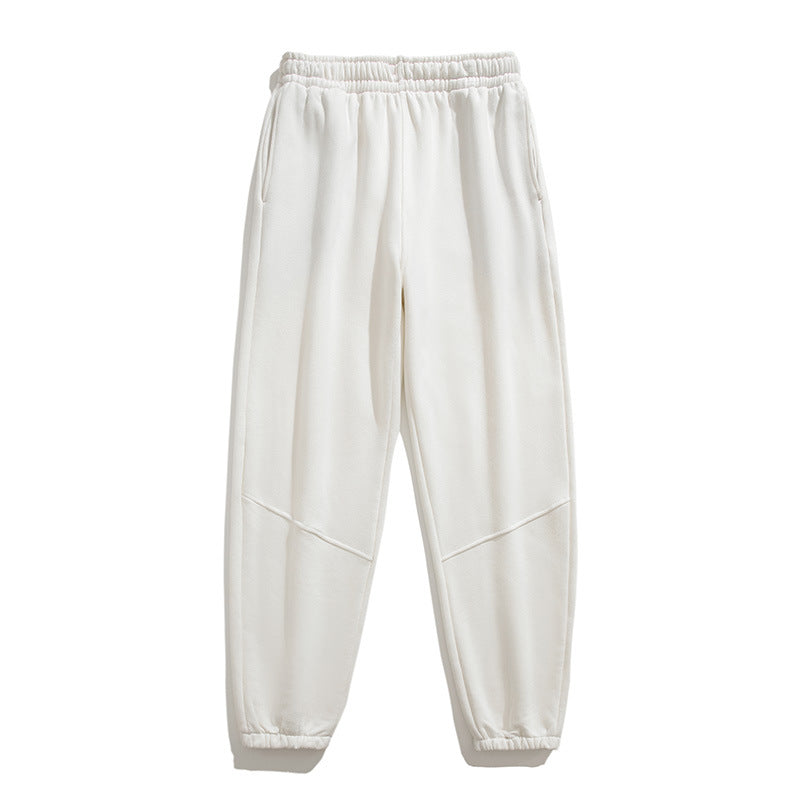 Men's fleece joggers with tapered cut, elastic drawstring waistband & knee panels Mune Fashion