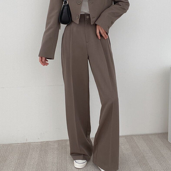 Women's Wide Cut High-Waisted Pants Mune Fashion