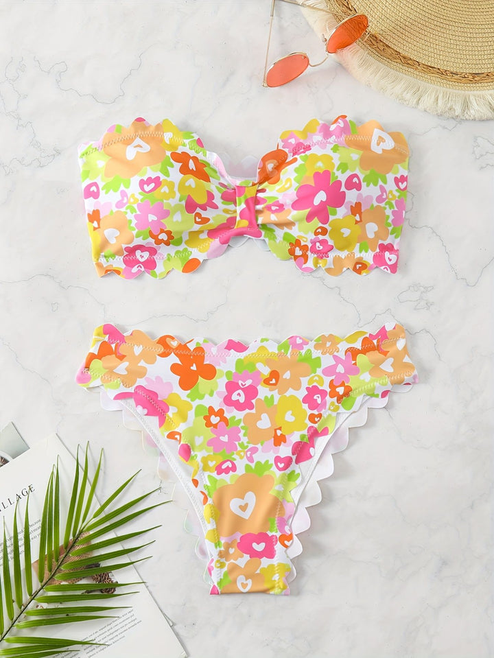 Women's Bikini Set with Floral Pattern Mune Fashion