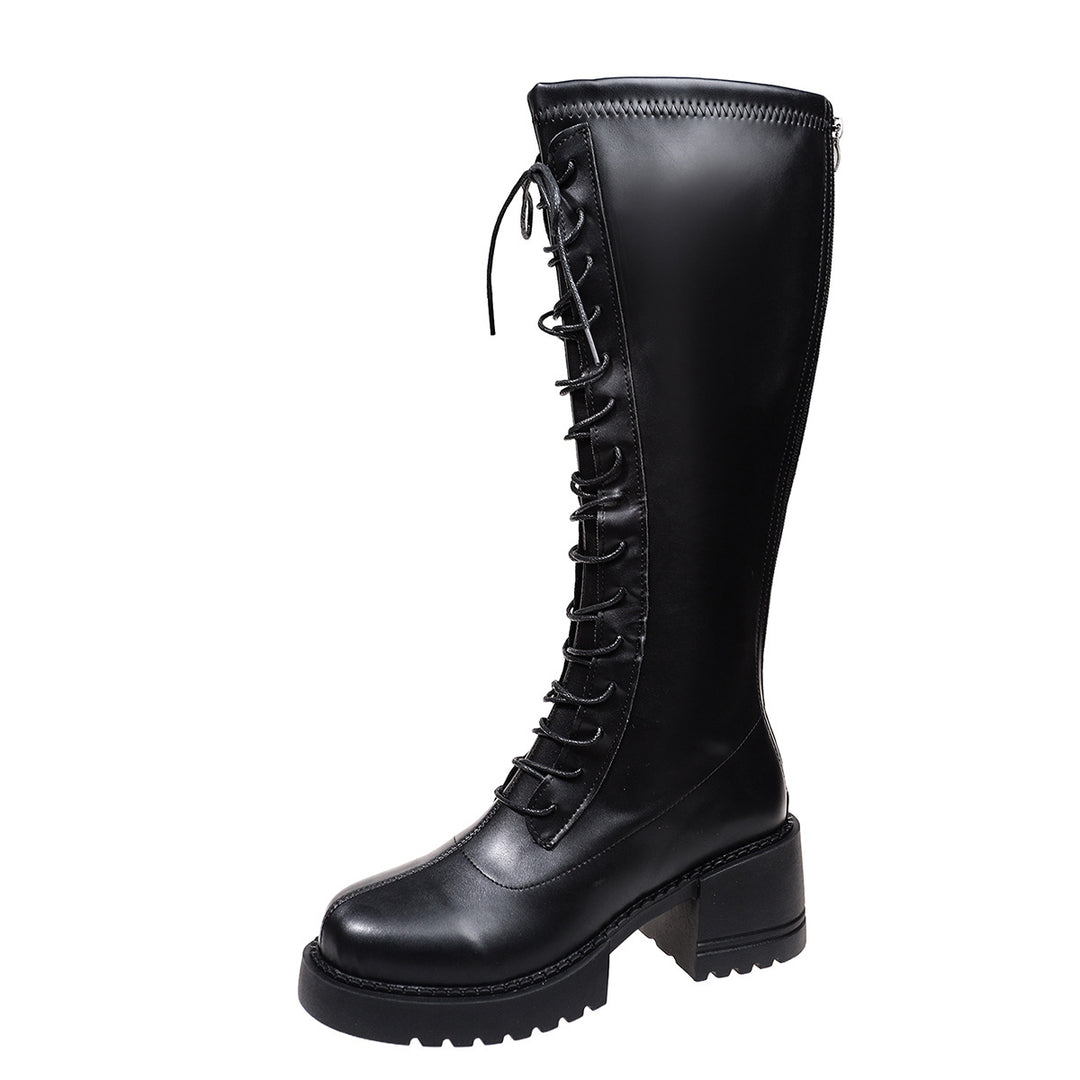 Women's High Lace-Up Boots Mune Fashion