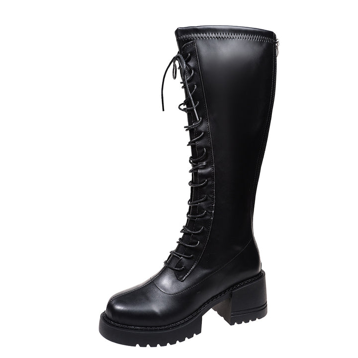 Women's High Lace-Up Boots Mune Fashion