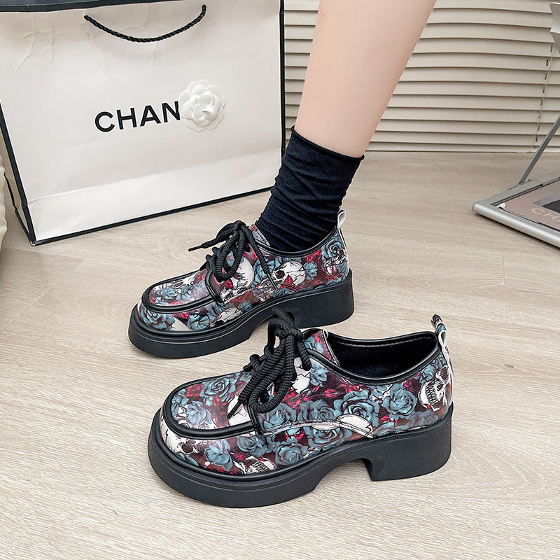 Women’s Fashion Platform Sneakers with Floral Pattern and Unique Design Mune Fashion