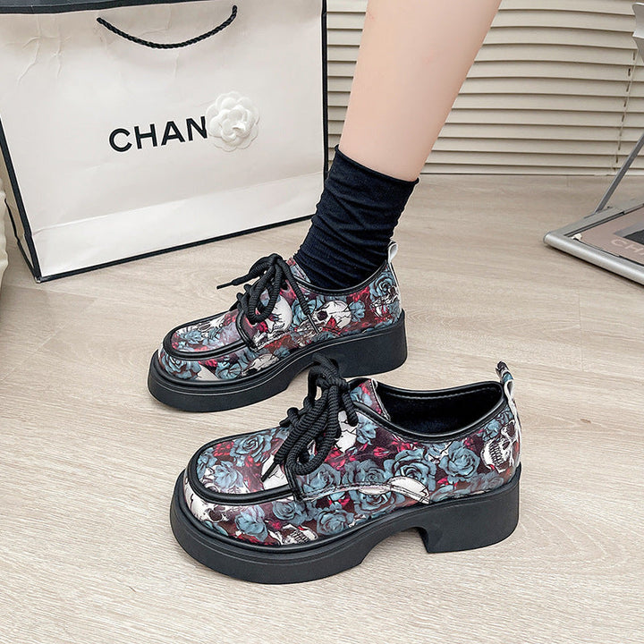 Women’s Fashion Platform Sneakers with Floral Pattern and Unique Design Mune Fashion