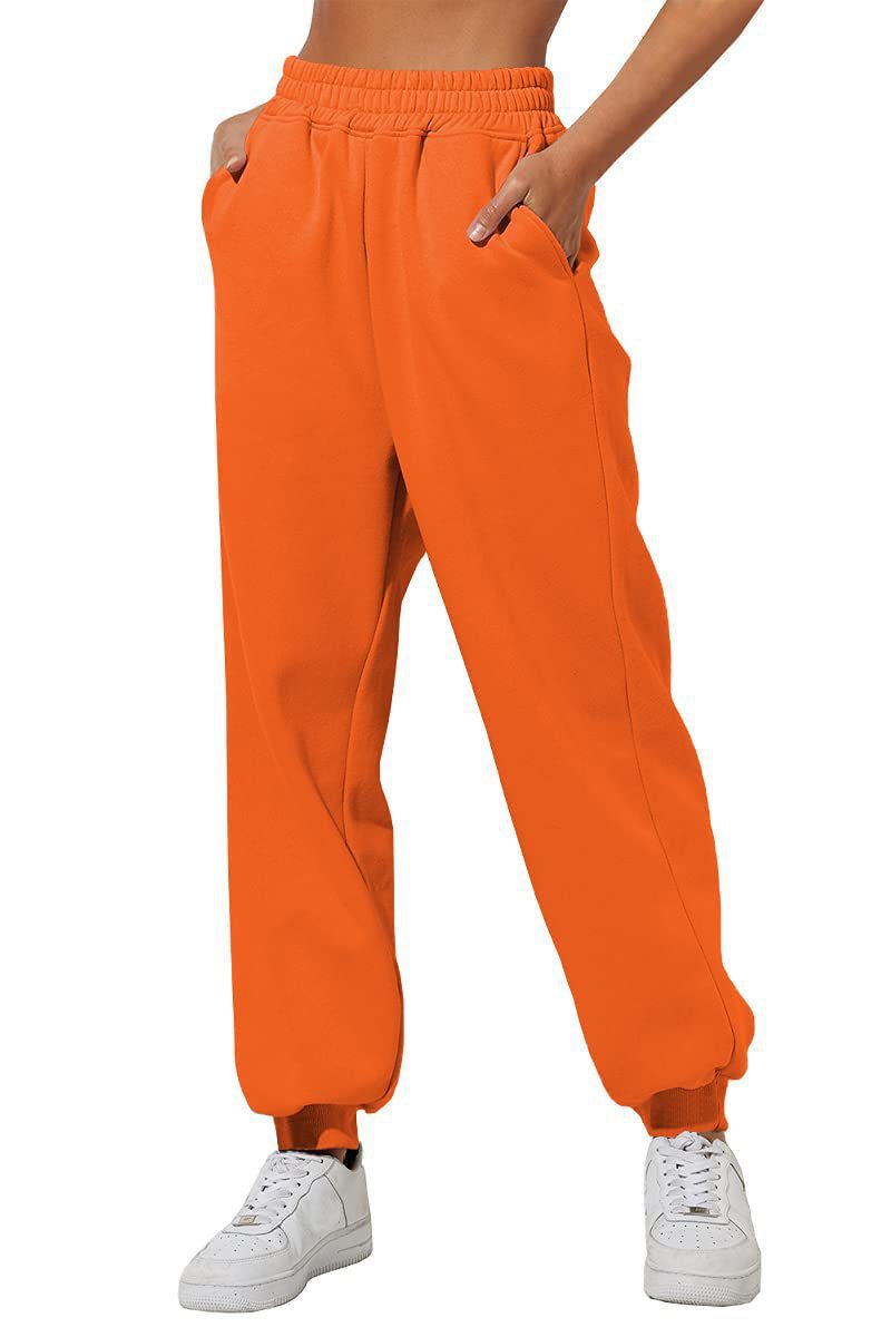 Women's relaxed high-waist jogging pants with double-layer comfort waistband, side pockets, and gathered ankle cuffs Mune Fashion