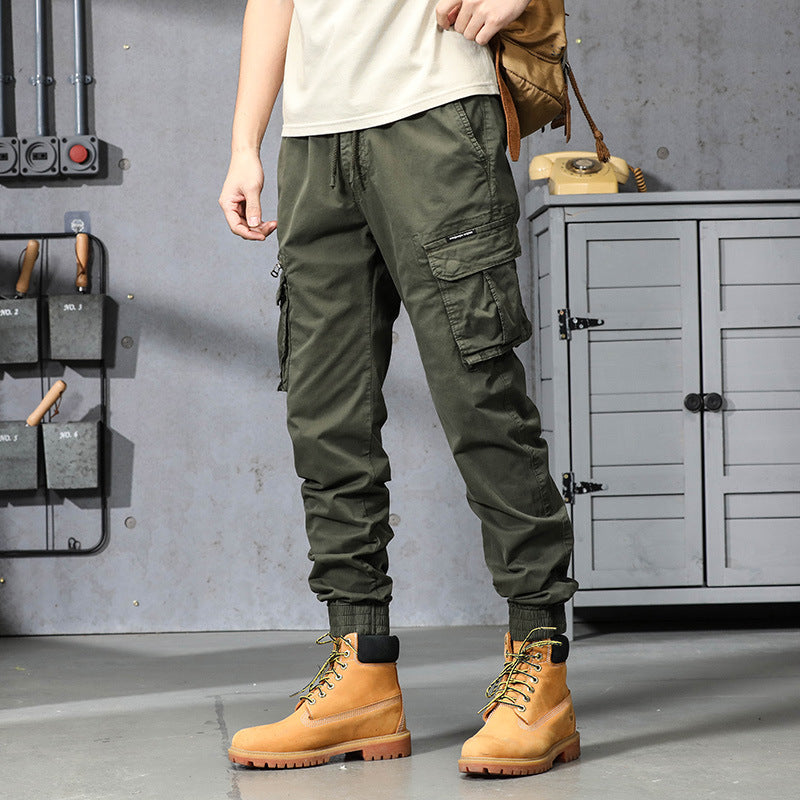 Herren Cargo-Joggerhose mit Tunnelzug, Multifachtaschen und geripptem Knöchelabschluss Mune Fashion