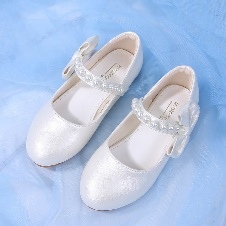 Girls Ballerina Shoes with Pearls and Bows Mune Fashion