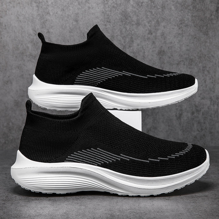 Men's sock-like knitted sneakers with seamless upper and shock-absorbing sole Mune Fashion