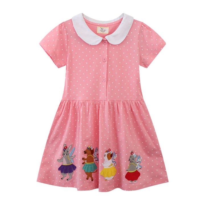 Girl's dress with cute animal motif Mune Fashion