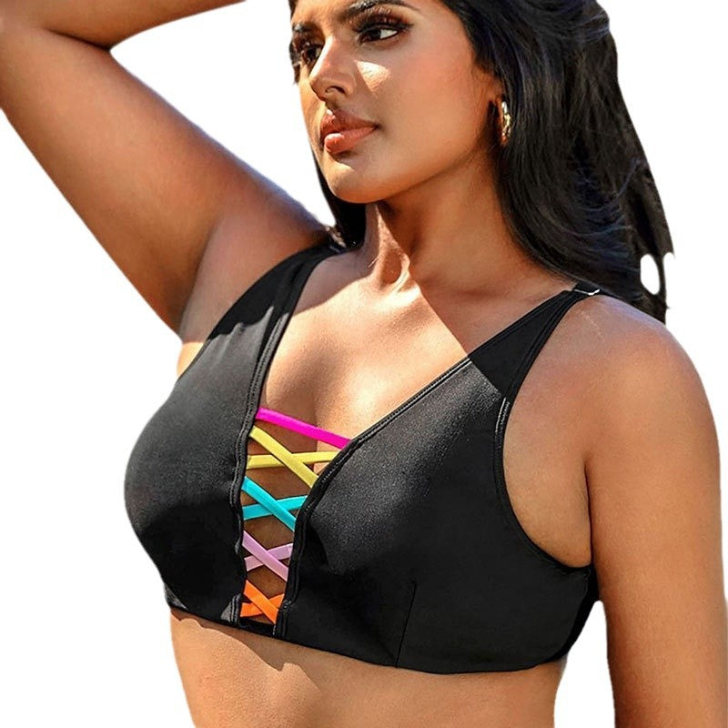 Women's bikini top with trendy lacing design Mune Fashion