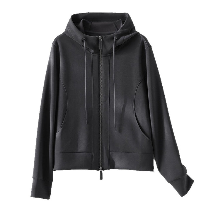 Women's Hooded Performance Zip Jacket with Zipper and Side Pockets Mune Fashion