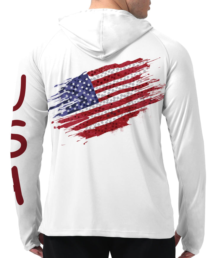 Men's sporty hoodie with abstract print