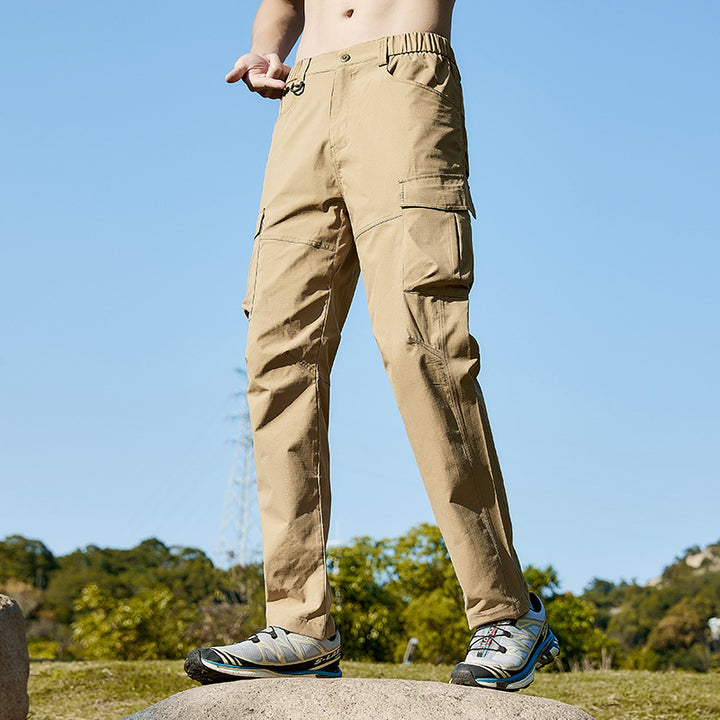 Men's Lightweight Trekking Cargo Pants with Stretch, Pre-formed Knees, and Multiple Pockets Mune Fashion