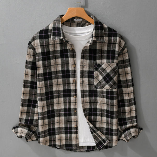 Men's Check Flannel Overshirt Mune Fashion