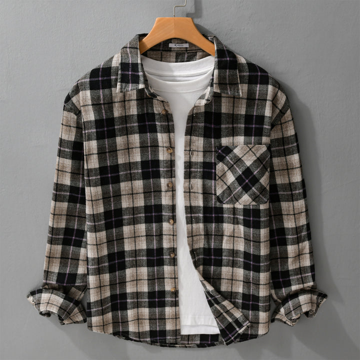 Men's Check Flannel Overshirt Mune Fashion