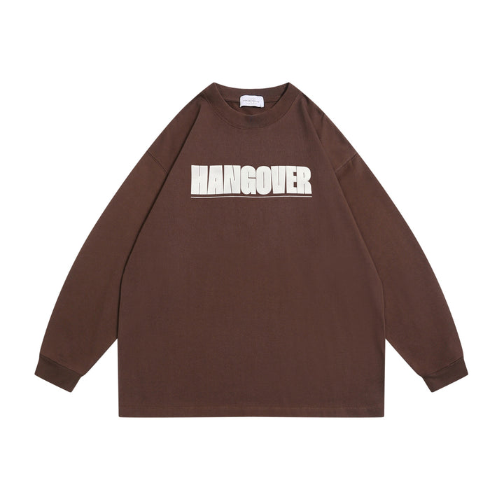 Unisex Oversize sweatshirt with distinctive typo print, ribbed round neck and extended sleeves Mune Fashion