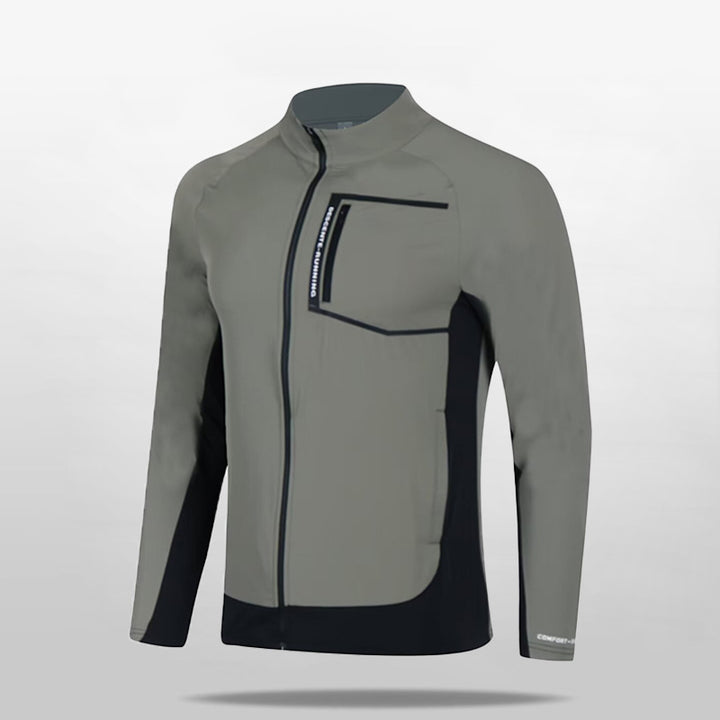 Men's breathable windproof running softshell jacket with stand-up collar and chest pocket Mune Fashion
