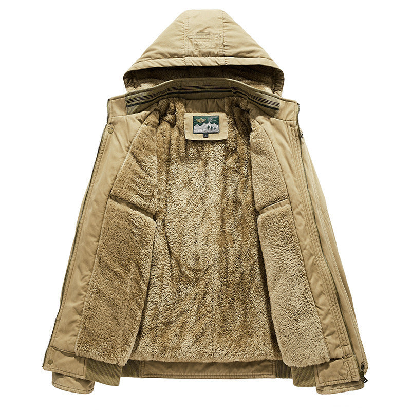Men's utility hooded jacket in field parka style with thermal lining and multifunctional pockets Mune Fashion