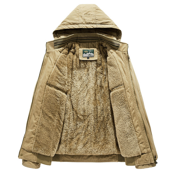 Men's utility hooded jacket in field parka style with thermal lining and multifunctional pockets Mune Fashion