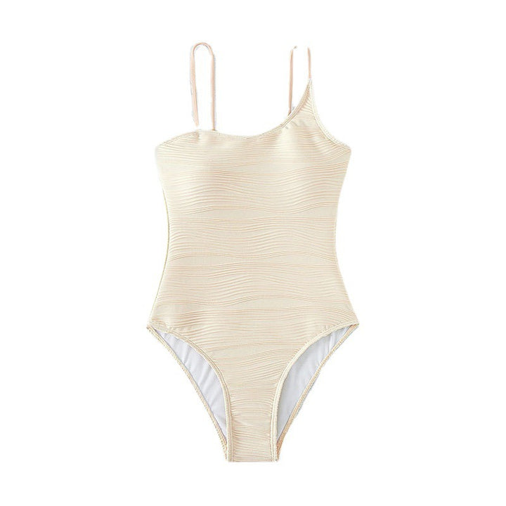 Women’s One-Piece Swimsuit with Textured Wave Pattern Mune Fashion