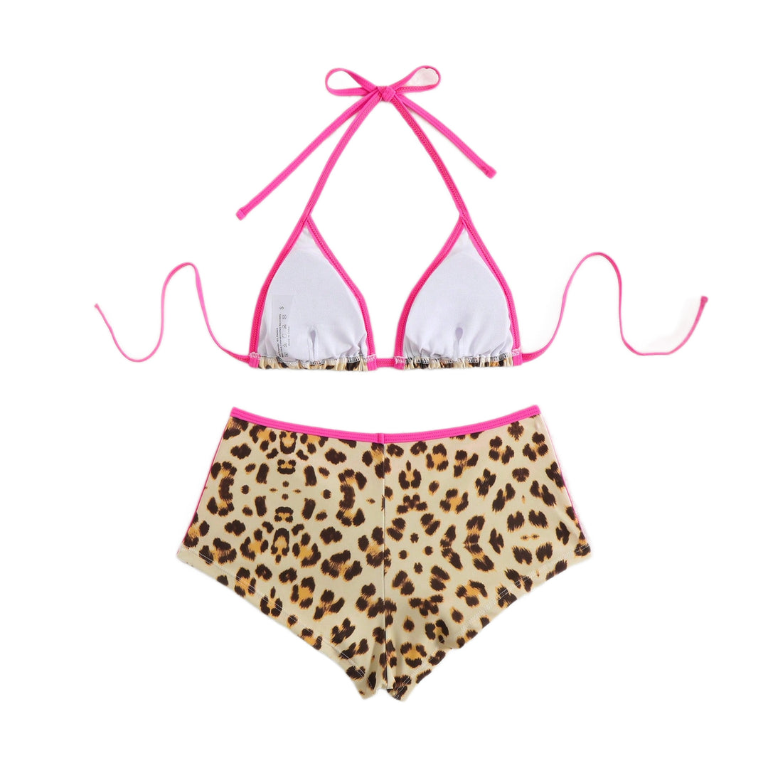 Women's triangle bikini with eye-catching animal print and sporty cut Mune Fashion
