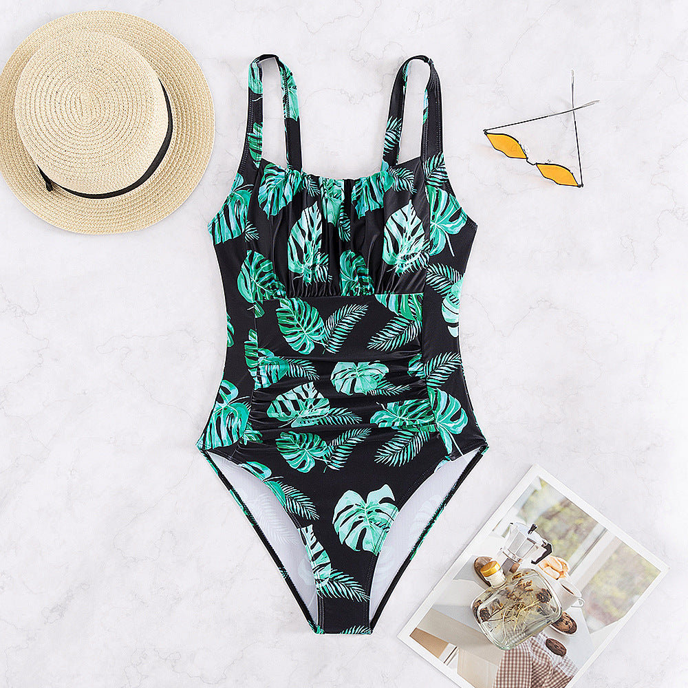 Women’s One-Piece Swimsuit with Fashionable Ruffle Details Mune Fashion