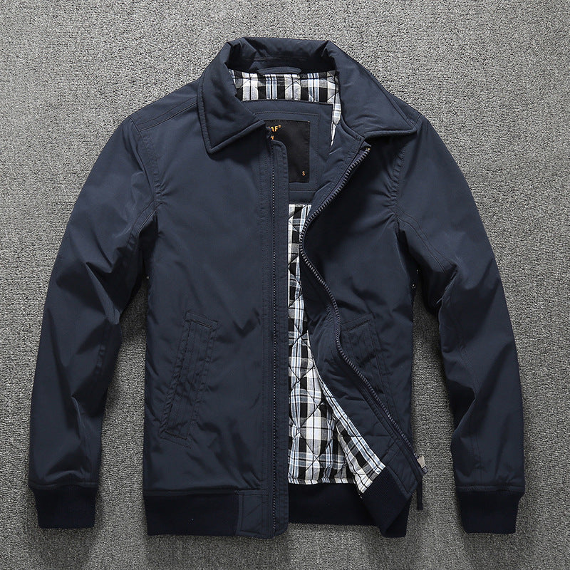 Men's transitional jacket in Harrington style with quilted lining and ribbed cuffs Mune Fashion