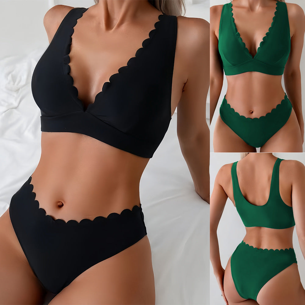 Ladies Bikini with subtle wave pattern Mune Fashion