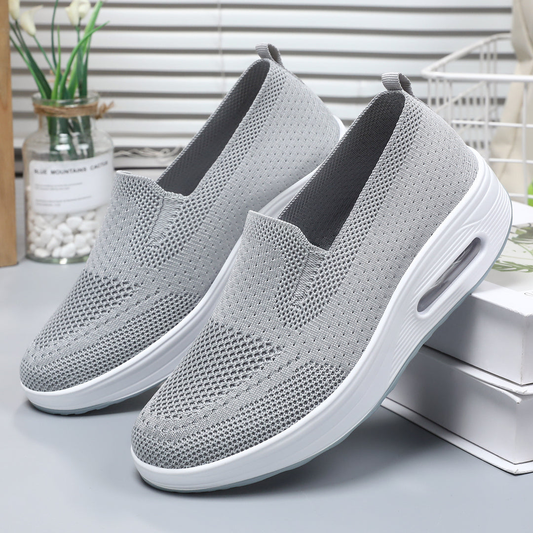 Women's knitted slip-on sneakers with air cushion cushioning and ergonomic comfort sole Mune Fashion