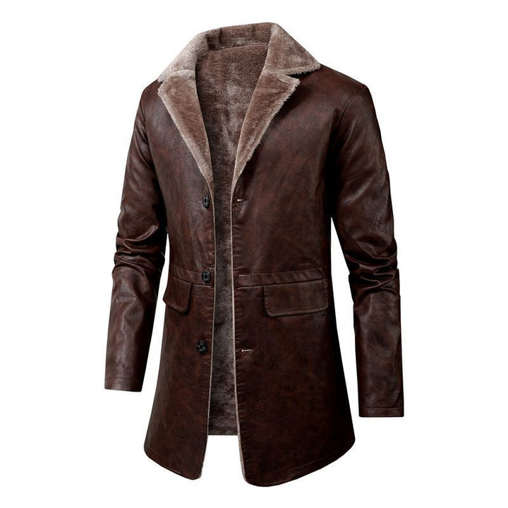 Men's Elegant Leather Jacket with Soft Lining Mune Fashion