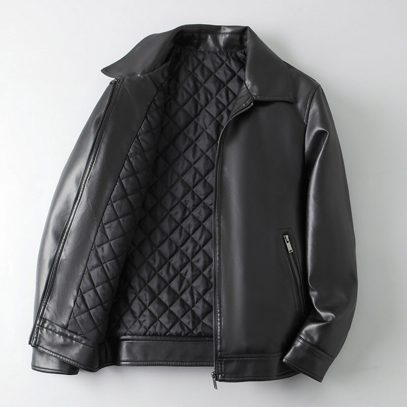 Men's Trendy and Durable Faux Leather Jacket Mune Fashion
