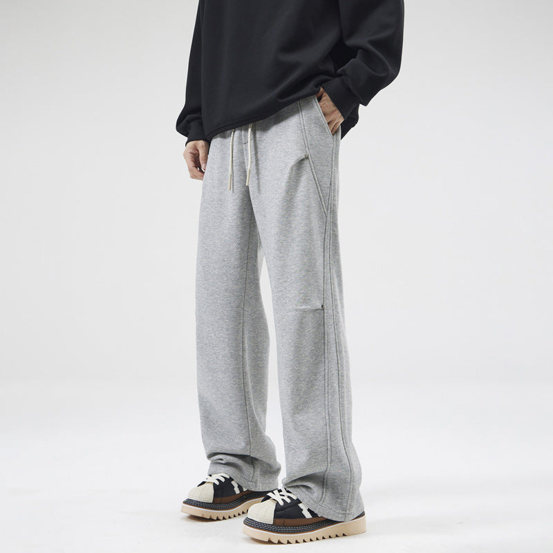 Unisex locker cut sweatpants with straight leg, elastic waistband and stitched back pockets Mune Fashion