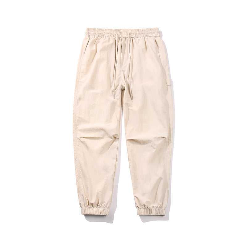 Men's Technical Ripstop Jogger Pants with Drawstring, Knee Panels and Ribbed Cuff Mune Fashion