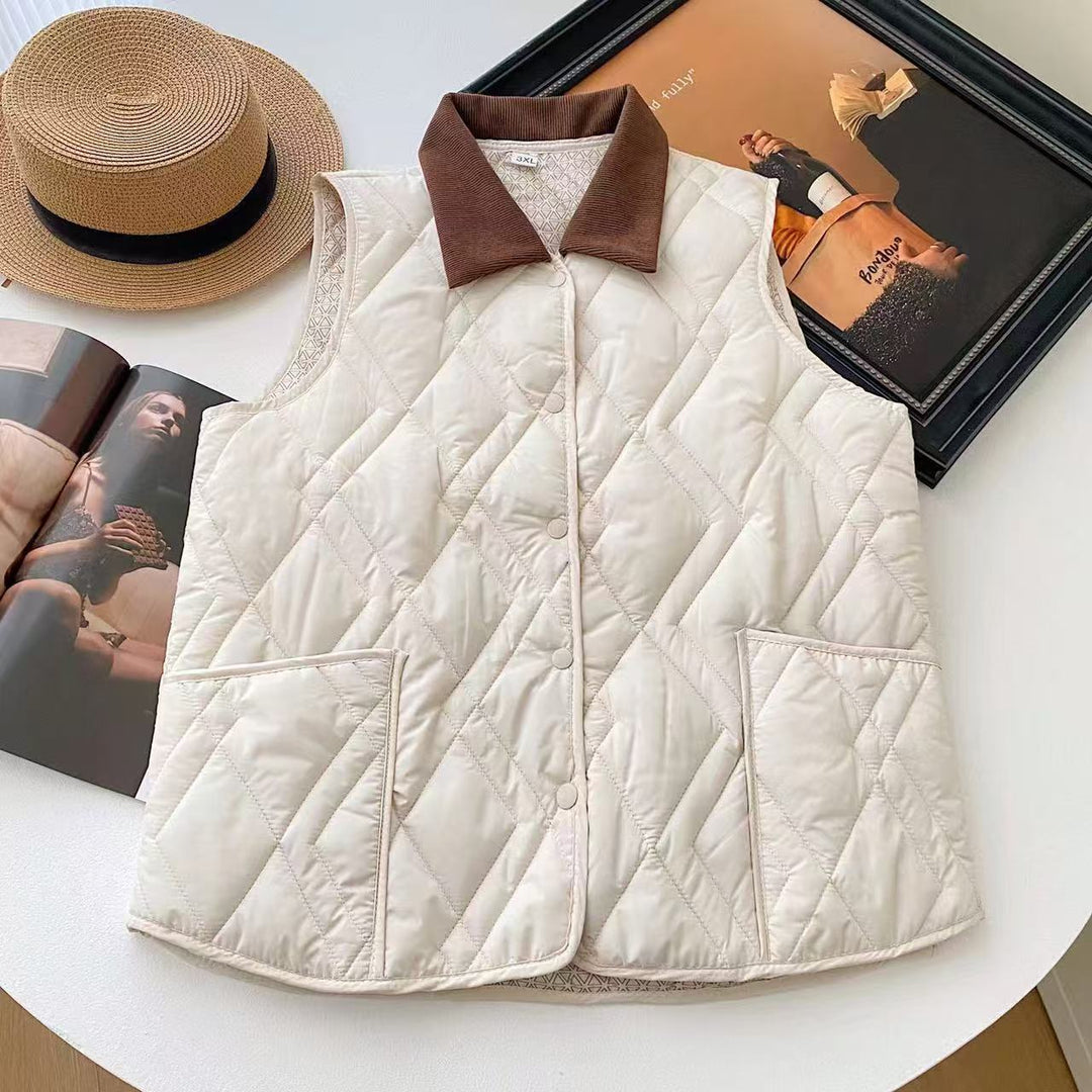 Ladies Elegant Quilted Vest Mune Fashion