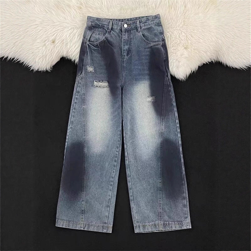 Women's Wide-Leg Destroyed Jeans Mune Fashion