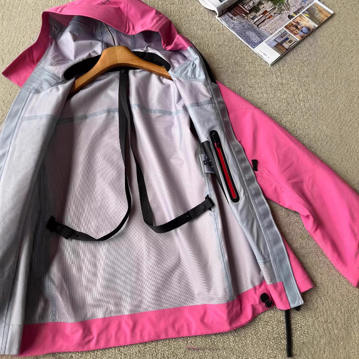 Women's Waterproof Outdoor Jacket with Adjustable Collar Mune Fashion